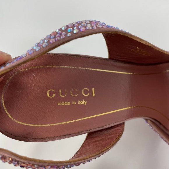 Gucci Pink Embellished Heels - Picture 10 of 12